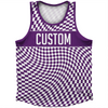 Warped Checkerboard Custom Athletic Sport Tank Top Made In USA by Tribe Lacrosse