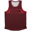 Warped Checkerboard Custom Athletic Sport Tank Top Made In USA by Tribe Lacrosse