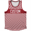 Warped Checkerboard Custom Athletic Sport Tank Top Made In USA by Tribe Lacrosse