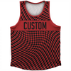 Warped Checkerboard Custom Athletic Sport Tank Top Made In USA by Tribe Lacrosse
