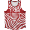 Warped Checkerboard Custom Athletic Sport Tank Top Made In USA by Tribe Lacrosse