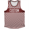 Warped Checkerboard Custom Athletic Sport Tank Top Made In USA by Tribe Lacrosse