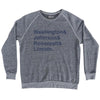 Washington& Jefferson& Roosevelt& Lincoln. Custom Name & Adult Tri-Blend Sweatshirt by Tribe Lacrosse