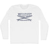 Wellfleet Surf Break Crossed Surf Board Surfing Destination Adult Cotton Long Sleeve T-Shirt by Tribe Lacrosse
