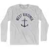 West Virginia State Anchor Home Cotton Adult Long Sleeve T-shirt by Ultras