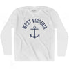 West Virginia State Anchor Home Cotton Adult Long Sleeve T-shirt by Ultras