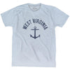 West Virginia State Anchor Home Tri-Blend Adult T-shirt by Ultras