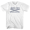 White Surf Break Crossed Surf Board Surfing Destination Youth Cotton T-Shirt by Tribe Lacrosse