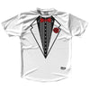 Tuxedo Red Tie Lacrosse Shooter Shirt by Tribe Lacrosse
