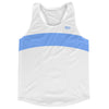 White And Blue Carolina Running Track Tops Made In USA by Tribe Lacrosse