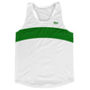 White And Green Kelly Running Track Tops Made In USA by Tribe Lacrosse