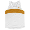 White And Orange Burnt Running Track Tops Made In USA by Tribe Lacrosse