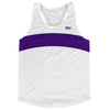 White And Purple Lakers Running Track Tops Made In USA by Tribe Lacrosse