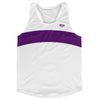 White And Purple Medium Running Track Tops Made In USA by Tribe Lacrosse