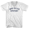 Who Killed Epstein Adult Cotton V-neck T-shirt by Tribe Lacrosse