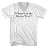 Whose Car We Gonna Take Rage Font Adult Cotton V-neck T-shirt
