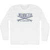 Wilmington Surf Break Crossed Surf Board Surfing Destination Adult Cotton Long Sleeve T-Shirt by Tribe Lacrosse