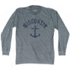 Wisconsin State Anchor Home Tri-Blend Adult Long Sleeve T-shirt by Ultras