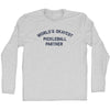 World's Okayest Pickleball Partner Adult Cotton Long Sleeve T-shirt by Tribe Lacrosse