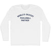 World's Okayest Pickleball Partner Adult Cotton Long Sleeve T-shirt by Tribe Lacrosse