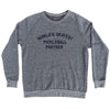 World's Okayest Pickleball Partner Adult Tri-Blend Sweatshirt by Tribe Lacrosse