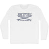 Wrightsville Surf Break Crossed Surf Board Surfing Destination Adult Cotton Long Sleeve T-Shirt by Tribe Lacrosse