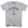 Wyoming State Anchor Home Cotton Adult T-shirt by Ultras