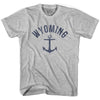 Wyoming State Anchor Home Cotton Womens T-shirt by Ultras