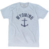 Wyoming State Anchor Home Tri-Blend Adult T-shirt by Ultras