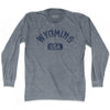 Wyoming USA Adult Tr-Blend Long Sleeve T-shirt by Ultras
