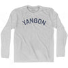 Yangon Vintage City Adult Cotton Long Sleeve T-shirt by Ultras