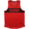 Albania Country Finish Line Athletic Sport Tank Top Made In USA by Ultras