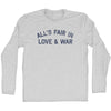 All's Fair In Love And War Adult Cotton Long Sleeve T-shirt by Tribe Lacrosse