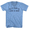 All's Fair In Love And War Adult Tri-Blend V-neck T-shirt by Tribe Lacrosse
