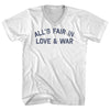 All's Fair In Love And War Adult Cotton V-neck T-shirt by Tribe Lacrosse