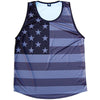 American Flag Black Out Sport Tank in Black by Mile End Sportswear