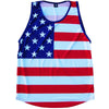 American Flag Sport Tank in Red White Blue by Mile End Sportswear