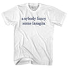 Anybody Fancy Some Lasagna Rage Font Womens Cotton Junior Cut T-Shirt by Tribe Lacrosse
