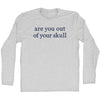Are You Out Of Your Skull Rage Font Adult Cotton Long Sleeve T-shirt by Tribe Lacrosse
