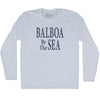 Balboa By The Sea Vintage Sign Adult Tri-Blend Long Sleeve T-shirt by Tribe Lacrosse