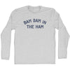 Bam Bam In The Ham Adult Cotton Long Sleeve T-Shirt by Tribe Lacrosse
