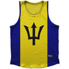 Barbados Country Flag Athletic Sport Tank Top Made In USA by Ultras