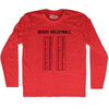 Beach Volleyball Switch Every 7 Points Scoring Chart Adult Tri-Blend Long Sleeve T-shirt by Tribe Lacrosse