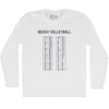 Beach Volleyball Switch Every 7 Points Scoring Chart Adult Cotton Long Sleeve T-shirt by Tribe Lacrosse