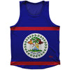 Belize Country Flag Athletic Sport Tank Top Made In USA by Ultras