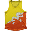 Bhutan Country Flag Athletic Sport Tank Top Made In USA by Ultras