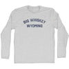 Big Whiskey Wyoming Adult Cotton Long Sleeve T-shirt by Tribe Lacrosse