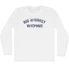 Big Whiskey Wyoming Adult Cotton Long Sleeve T-shirt by Tribe Lacrosse