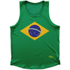 Brazil Country Flag Athletic Sport Tank Top Made In USA by Ultras