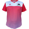 California Rise GSM Tennis Shirt in White-Red by GSM Tennis